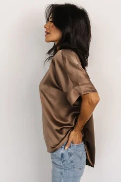 Baltic Born COMING SOON|Rory Satin Top | Brown
