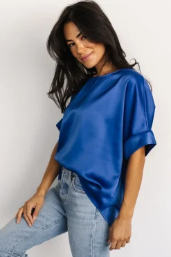 Baltic Born COMING SOON|Rory Satin Top | Cobalt