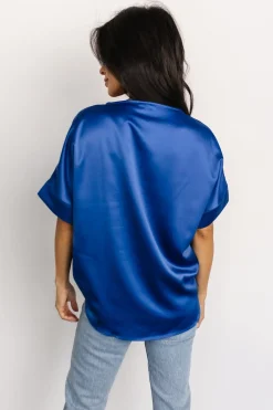 Baltic Born COMING SOON|Rory Satin Top | Cobalt