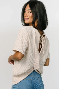 Baltic Born TOPS|Roxi Open Back Tie Top | Natural