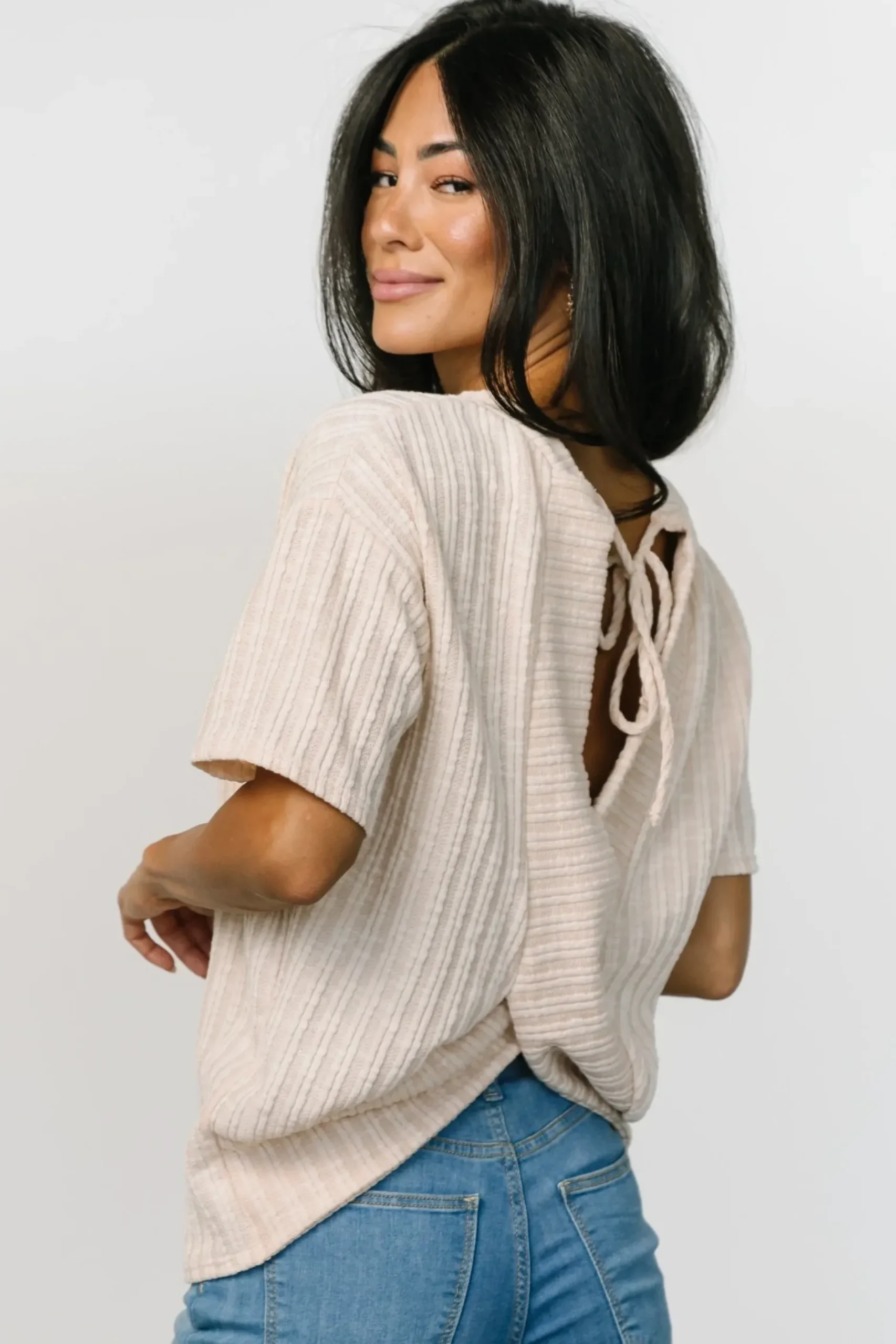 Baltic Born TOPS|Roxi Open Back Tie Top | Natural