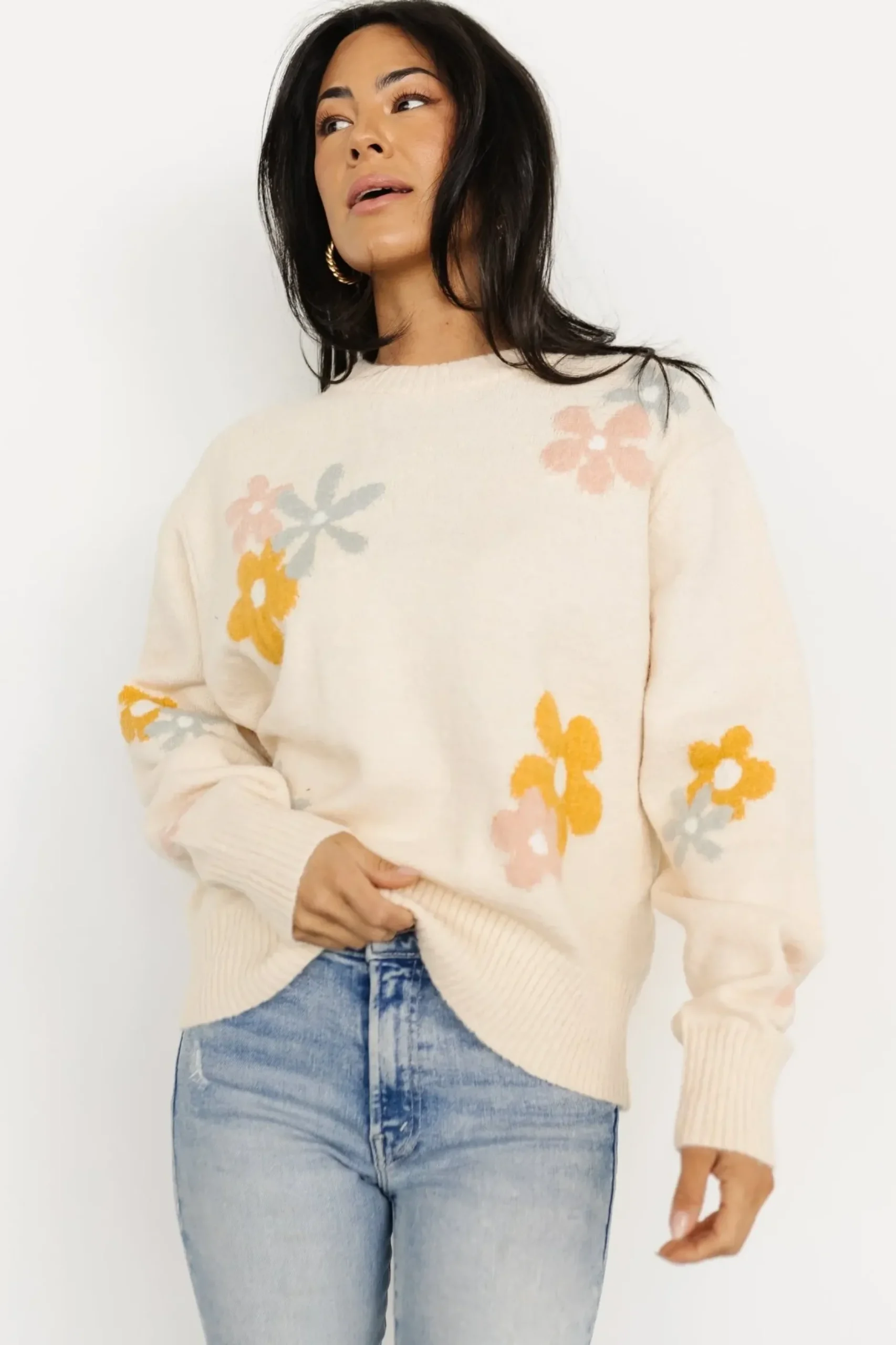 Baltic Born COMING SOON|Roxy Sweater | Cream Flower