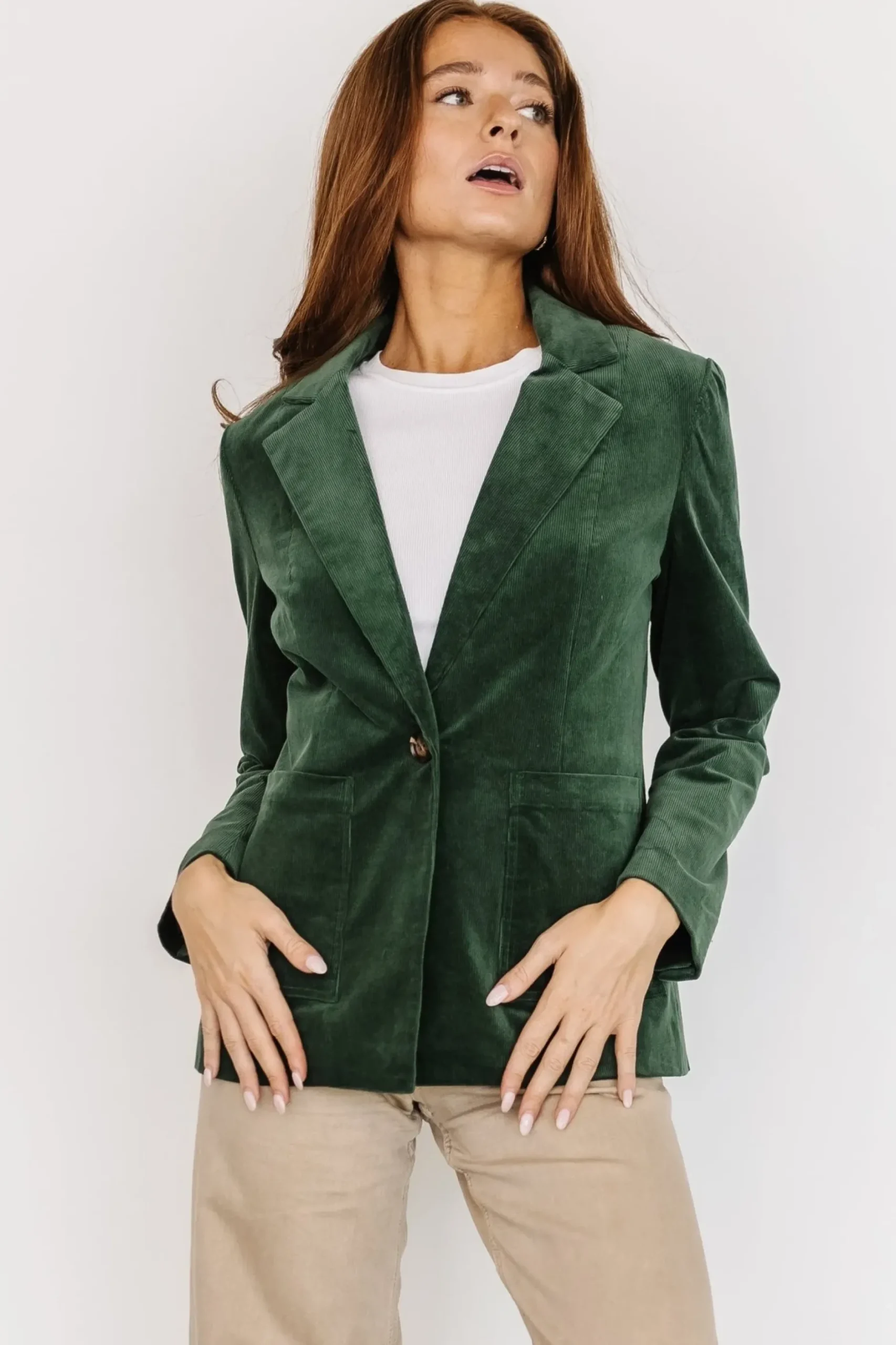 Baltic Born outerwear|Royal Corduroy Blazer | Hunter Green