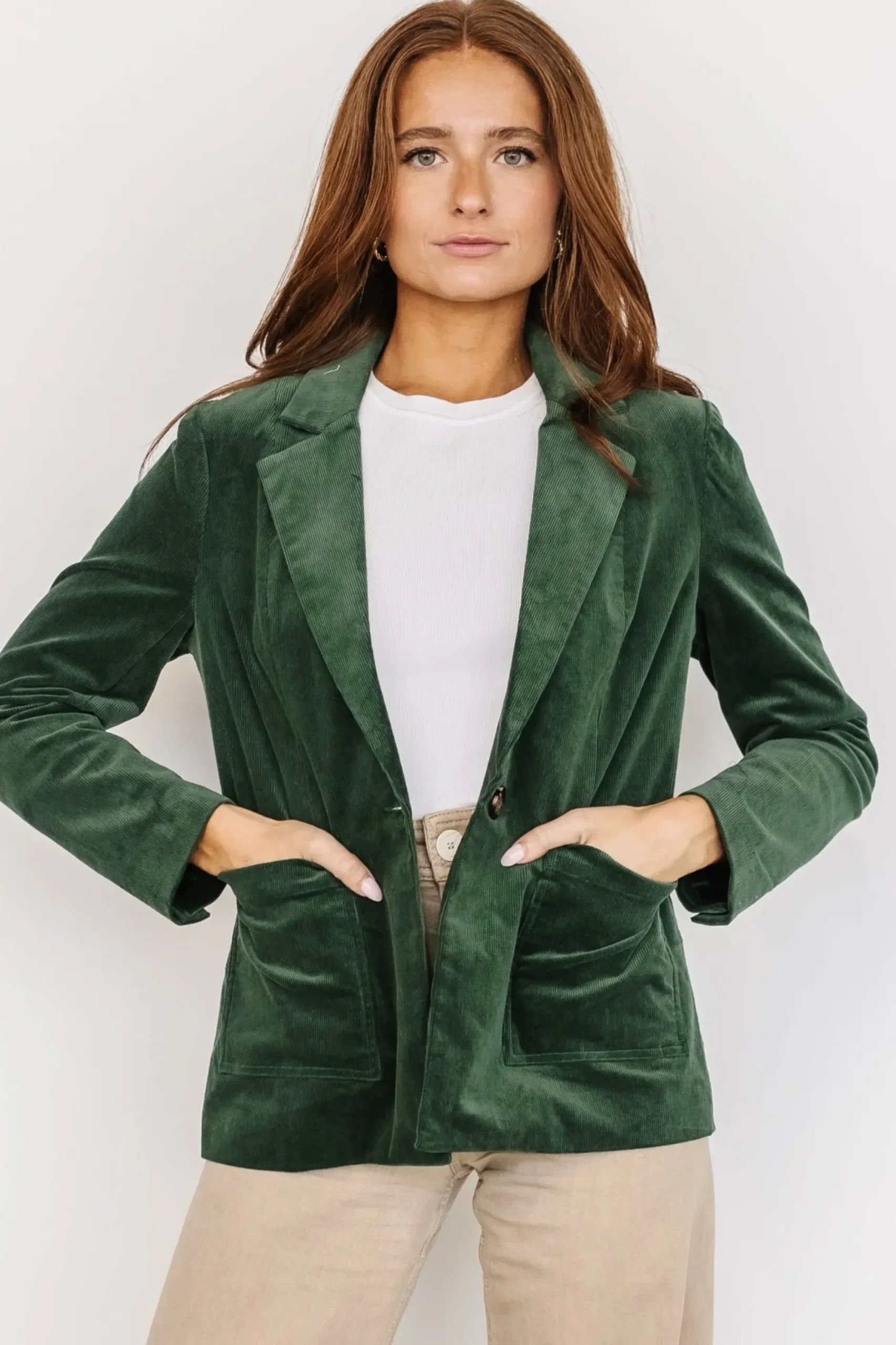 Baltic Born outerwear|Royal Corduroy Blazer | Hunter Green