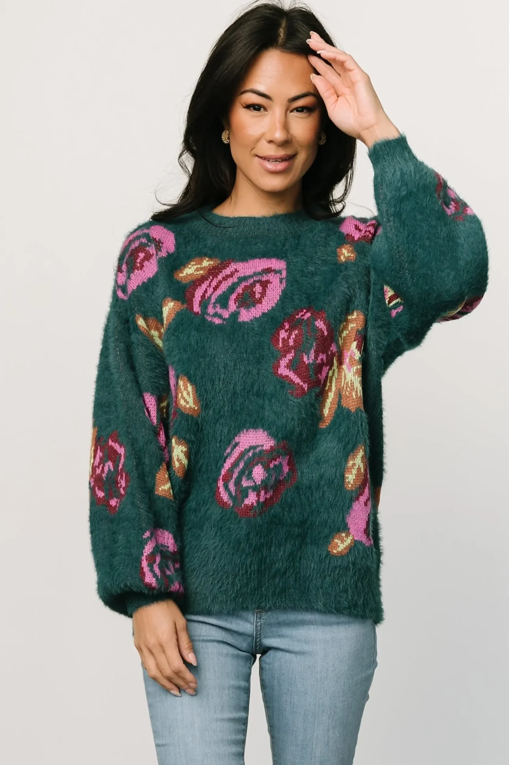 Baltic Born sweaters|Ryder Sweater | Jade Multi Floral