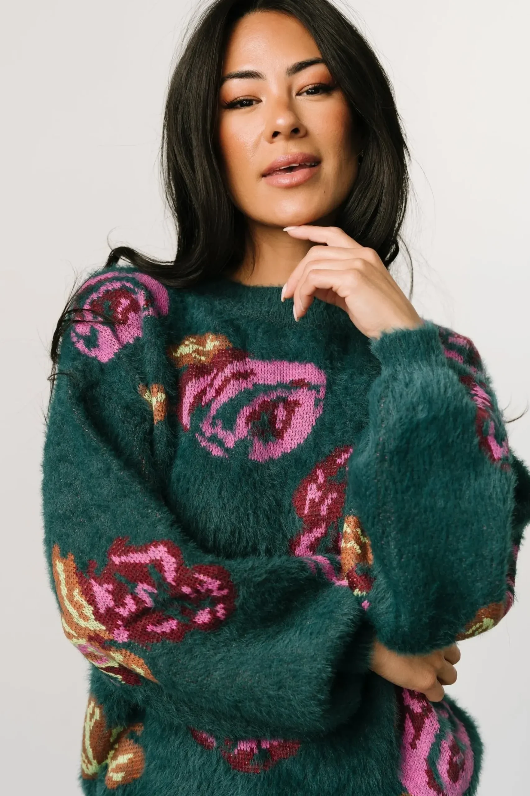 Baltic Born sweaters|Ryder Sweater | Jade Multi Floral