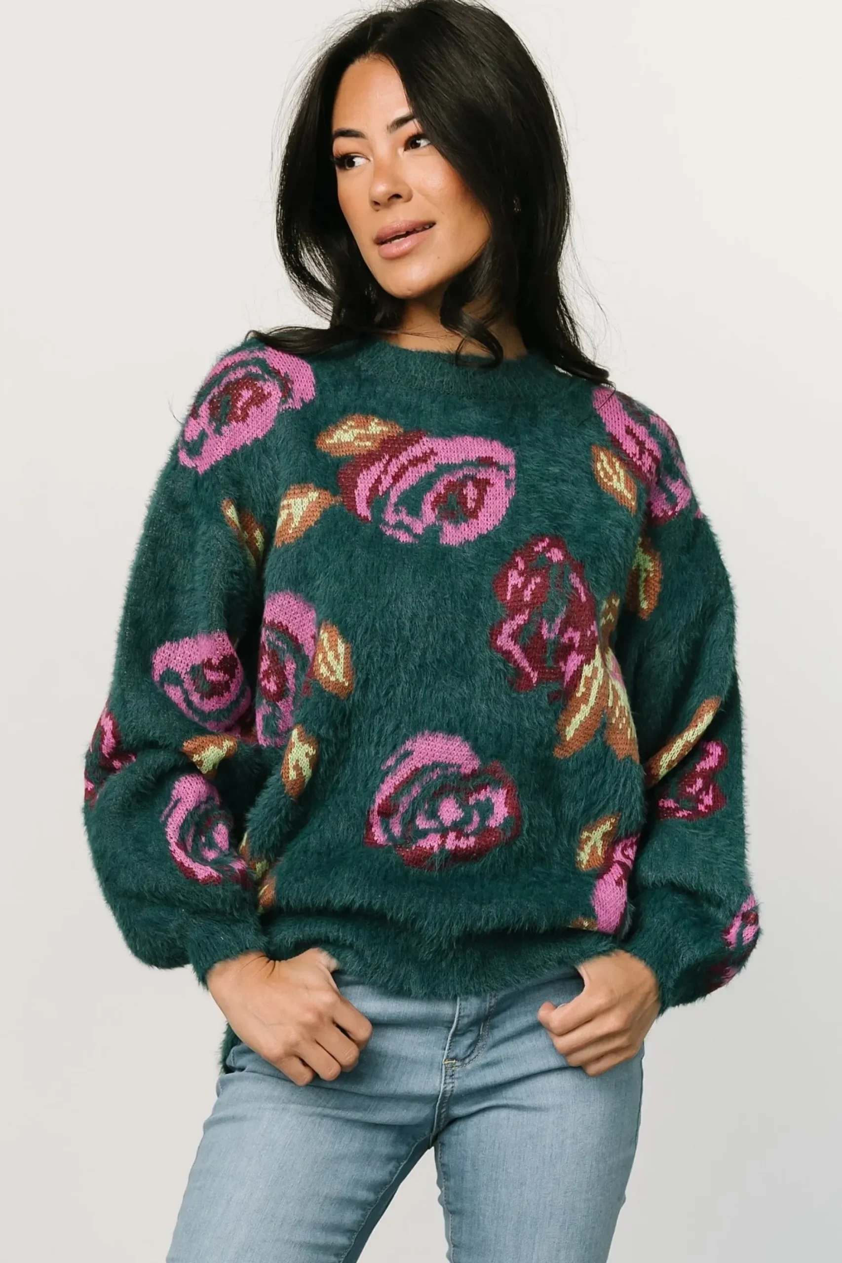 Baltic Born sweaters|Ryder Sweater | Jade Multi Floral