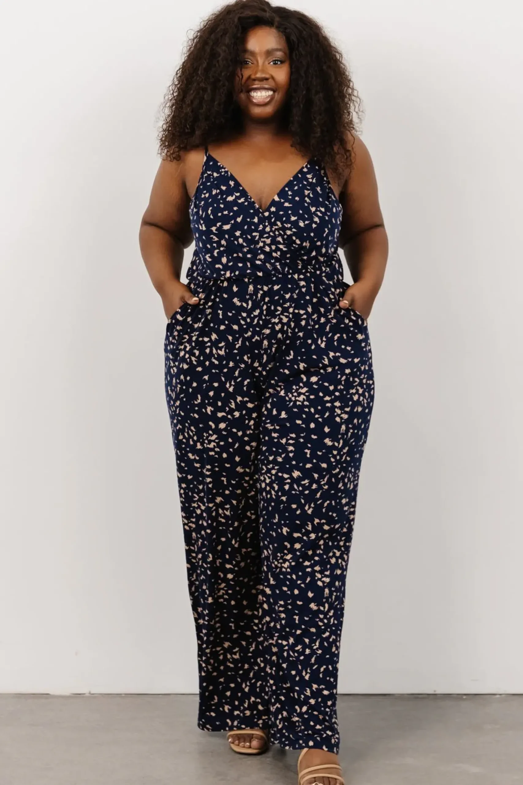 Baltic Born JUMPSUITS + ROMPERS|EXTENDED SIZING|Sade Jumpsuit | Navy Print