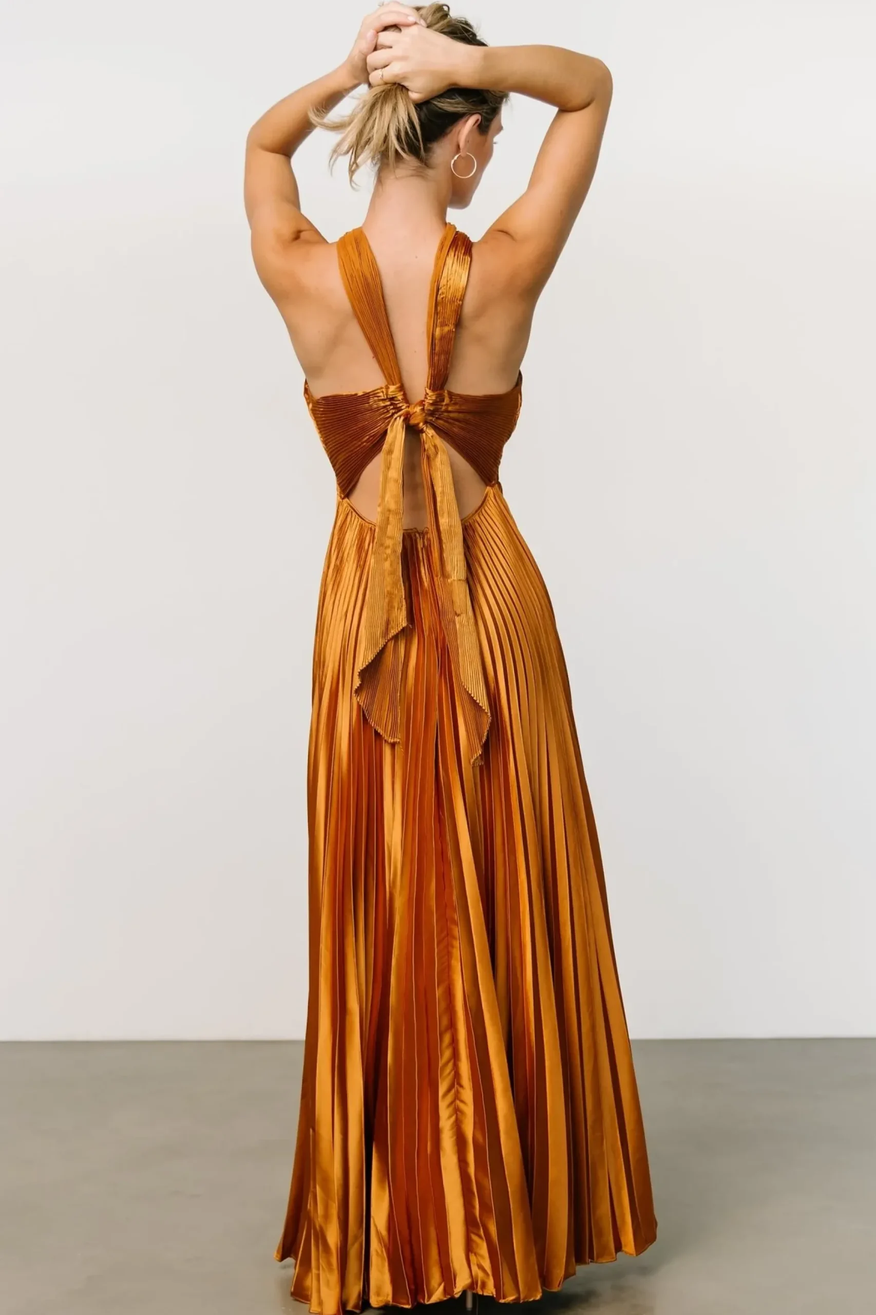 Baltic Born WEDDING SUITE|wedding guest|Sandra Pleated Maxi Dress | Copper