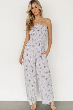 Baltic Born JUMPSUITS + ROMPERS|Santa Ana Halter Jumpsuit | Taupe + White