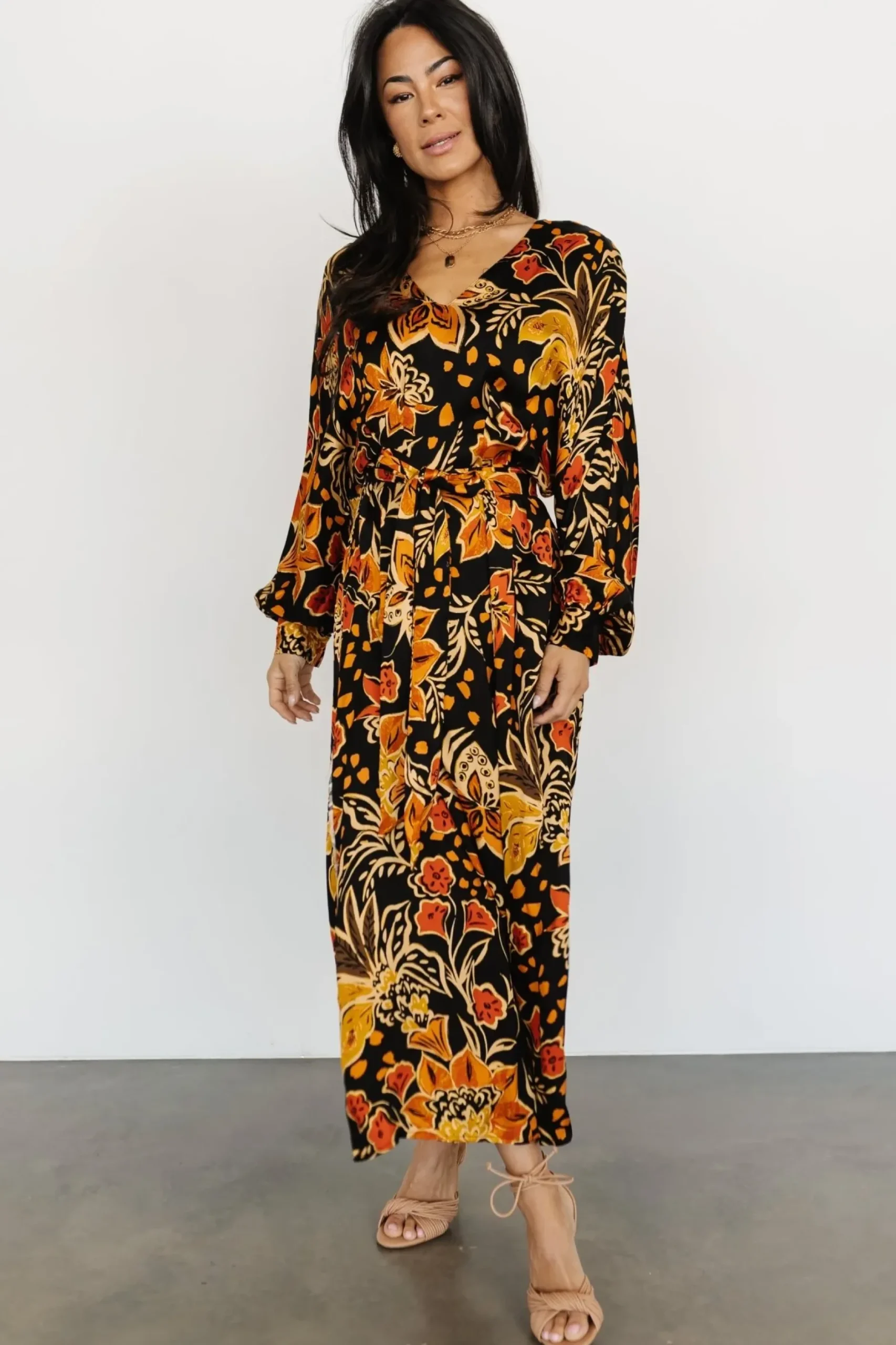 Baltic Born SALE|Sarabi Maxi Dress | Black Multi