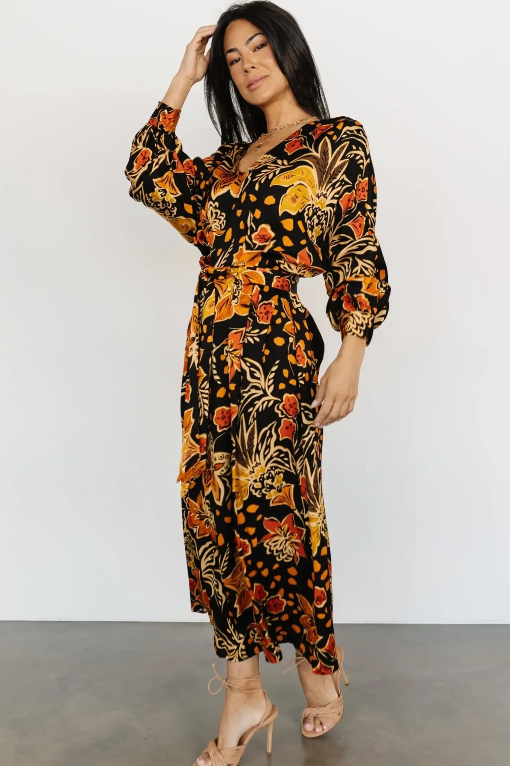 Baltic Born SALE|Sarabi Maxi Dress | Black Multi
