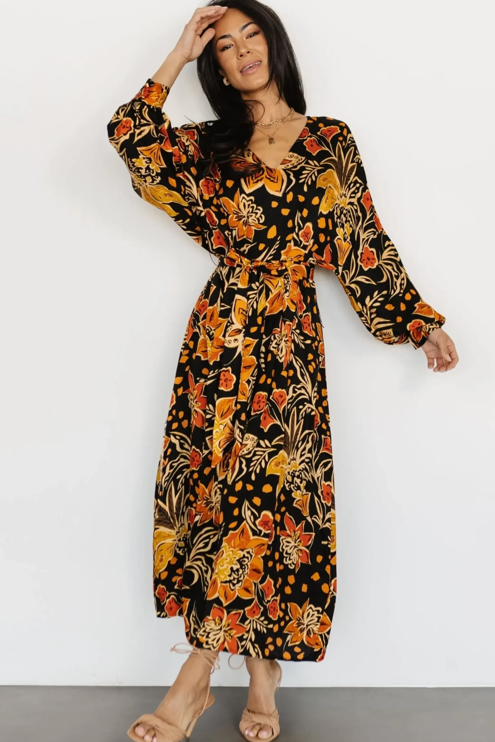 Baltic Born SALE|Sarabi Maxi Dress | Black Multi