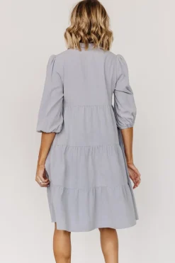 Baltic Born short dresses|bump friendly|Sari Babydoll Dress | Light Denim
