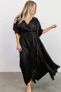 Baltic Born SALE|Savannah Print Kimono Maxi | Black