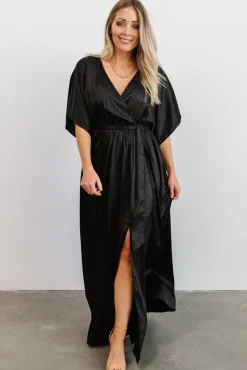 Baltic Born SALE|Savannah Print Kimono Maxi | Black