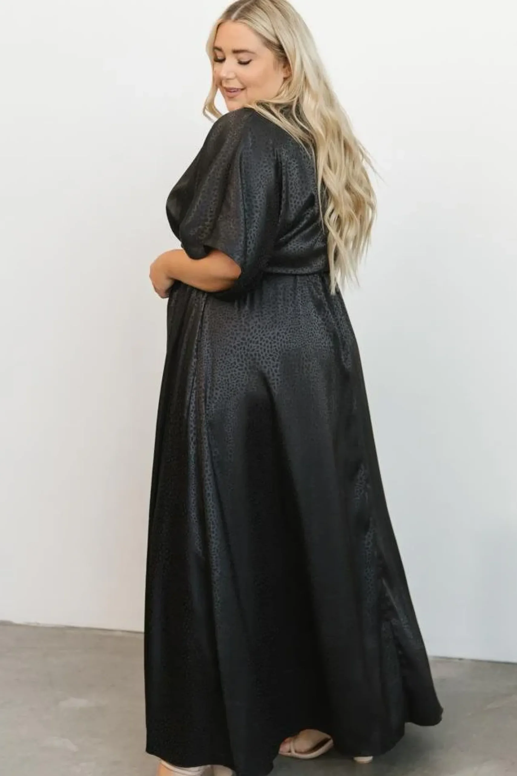Baltic Born SALE|Savannah Print Kimono Maxi | Black