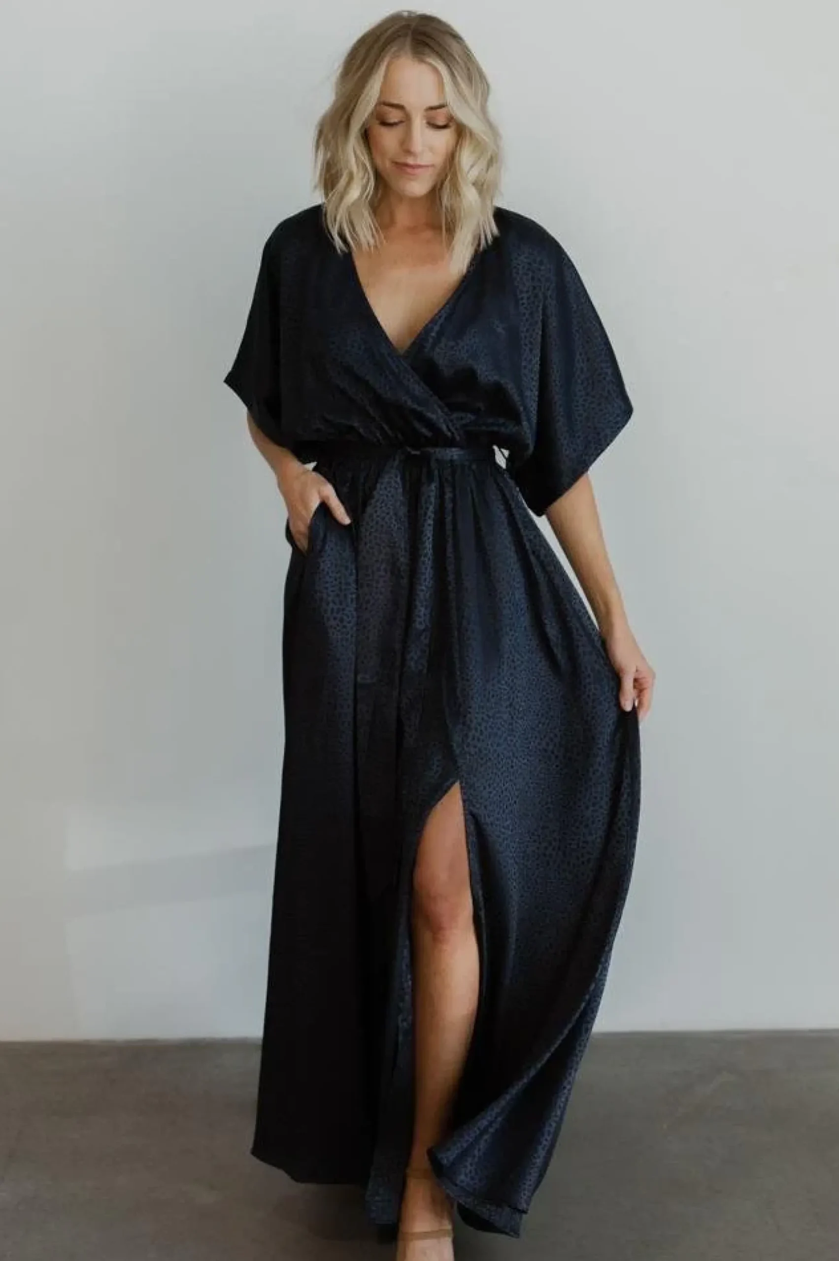 Baltic Born SALE|Savannah Print Kimono Maxi | Navy