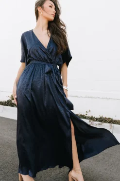Baltic Born SALE|Savannah Print Kimono Maxi | Navy