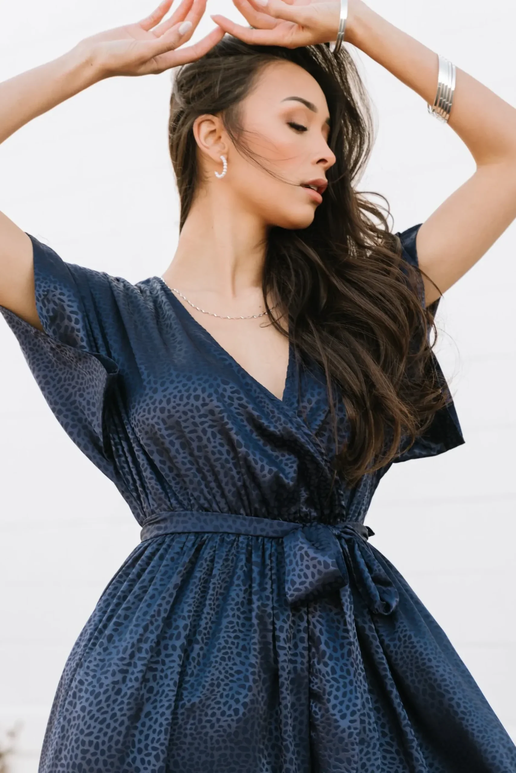 Baltic Born SALE|Savannah Print Kimono Maxi | Navy