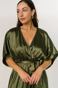 Baltic Born SALE|Savannah Print Kimono Maxi | Olive