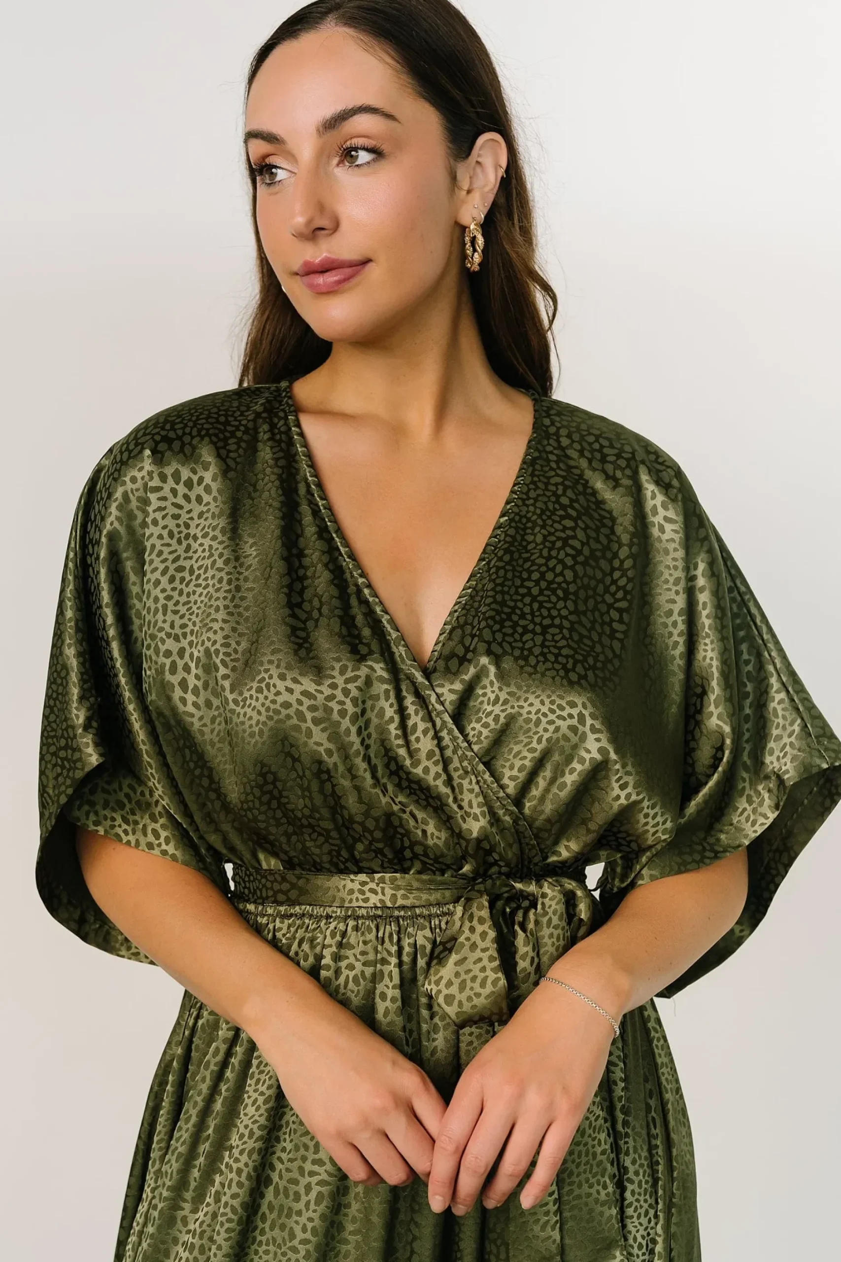Baltic Born SALE|Savannah Print Kimono Maxi | Olive