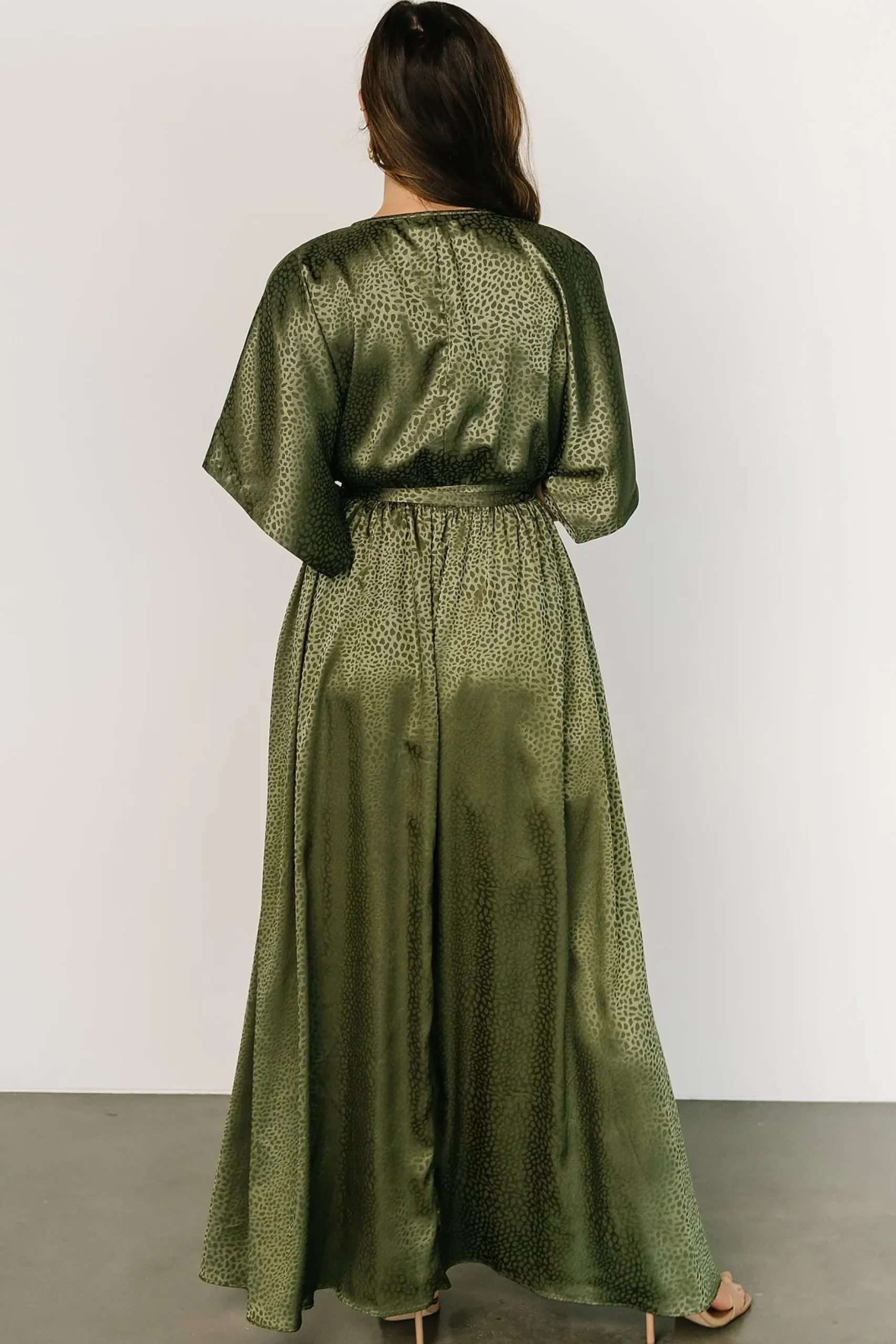Baltic Born SALE|Savannah Print Kimono Maxi | Olive
