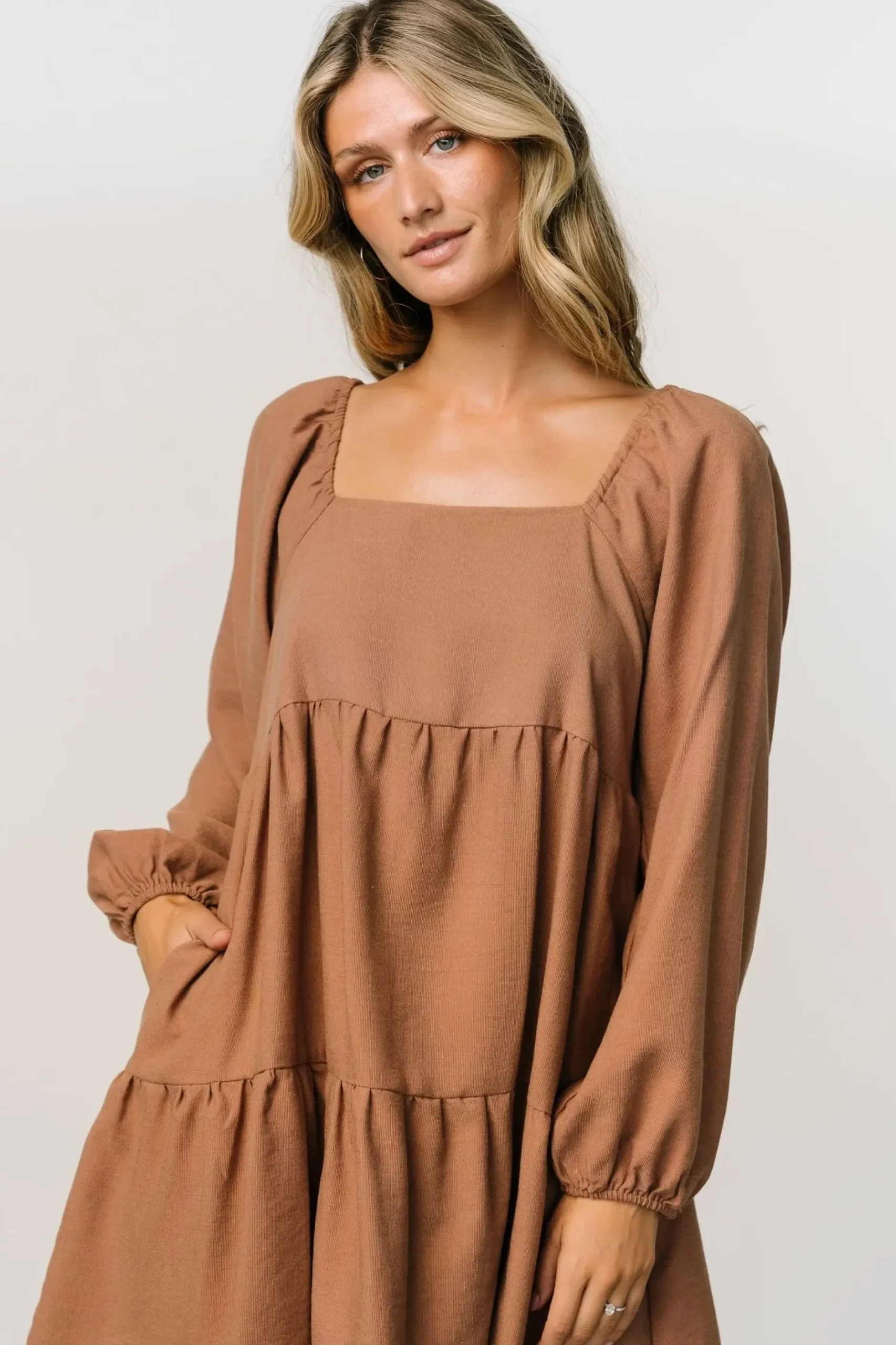 Baltic Born short dresses|Selena Tiered Mini Dress | Dusty Mauve
