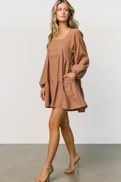 Baltic Born short dresses|Selena Tiered Mini Dress | Dusty Mauve