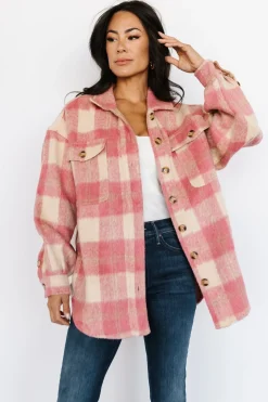 Baltic Born outerwear|Sharon Plaid Shacket | Pink + Sand