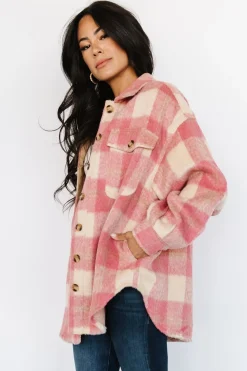 Baltic Born outerwear|Sharon Plaid Shacket | Pink + Sand