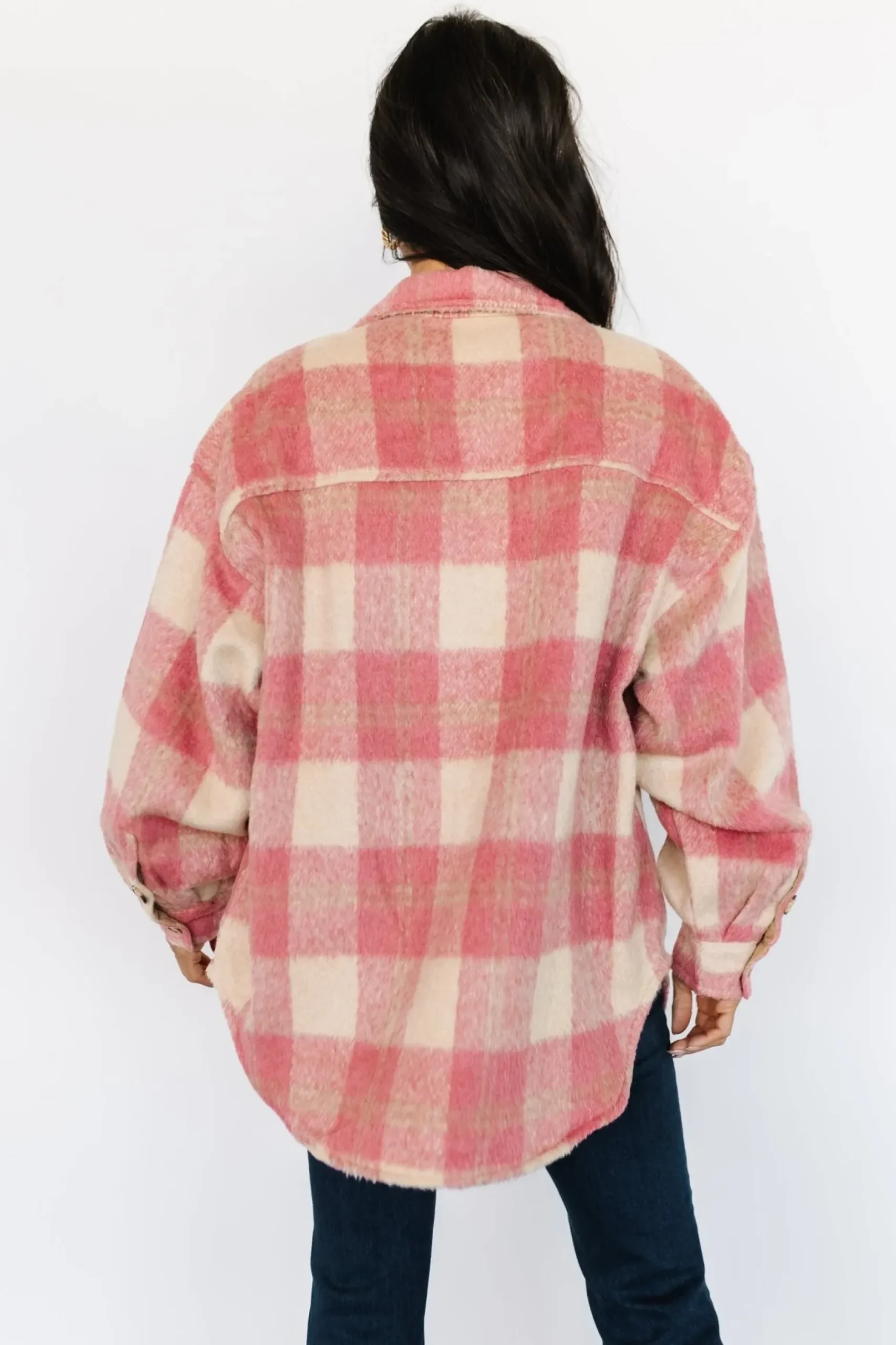 Baltic Born outerwear|Sharon Plaid Shacket | Pink + Sand