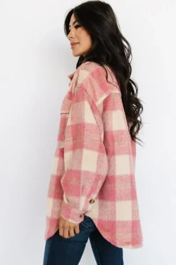 Baltic Born outerwear|Sharon Plaid Shacket | Pink + Sand