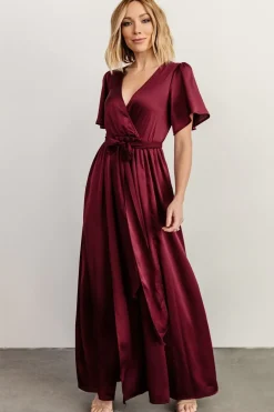 Baltic Born maxi dresses|WEDDING SUITE|Sicily Satin Maxi Dress | Mulberry