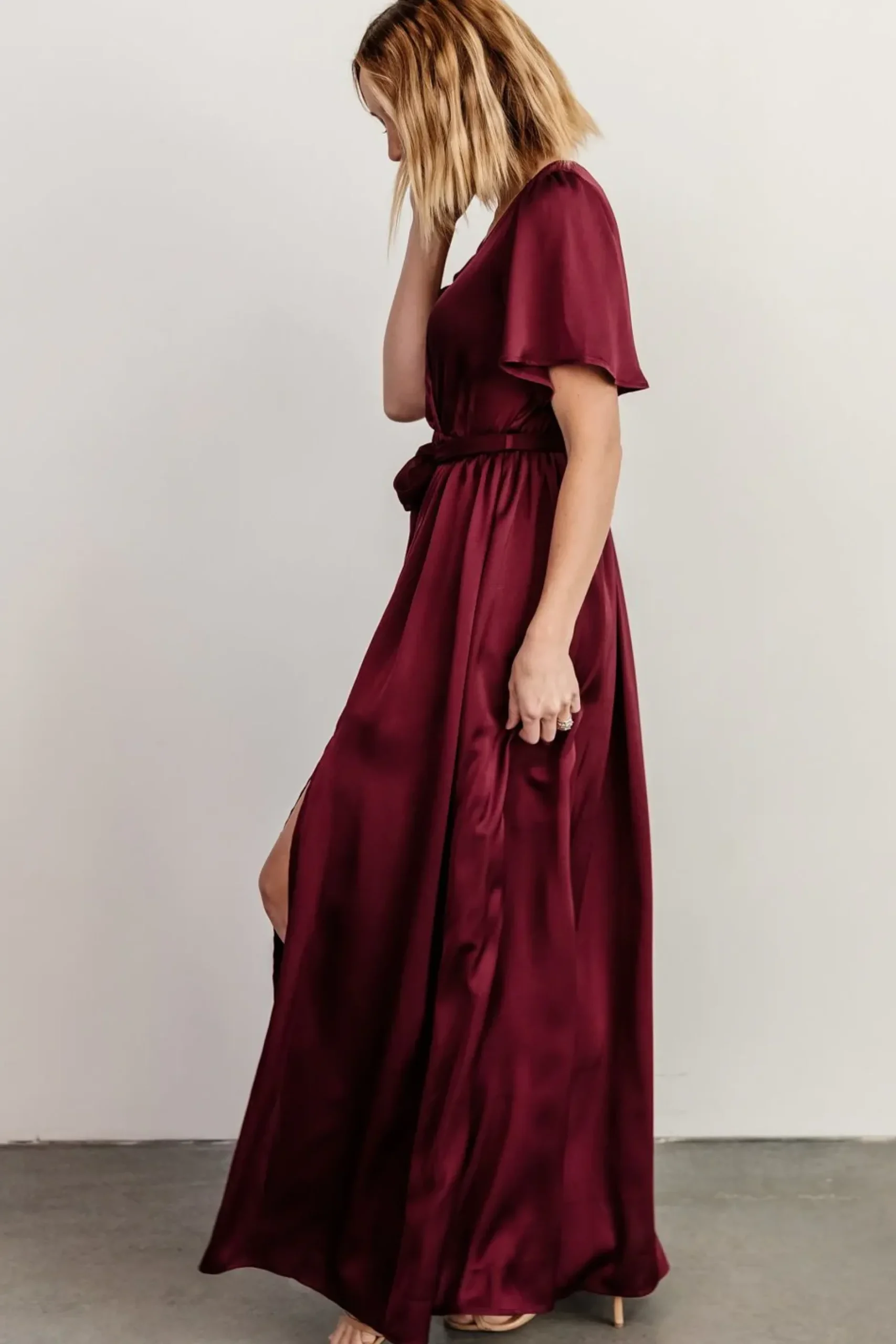 Baltic Born maxi dresses|WEDDING SUITE|Sicily Satin Maxi Dress | Mulberry