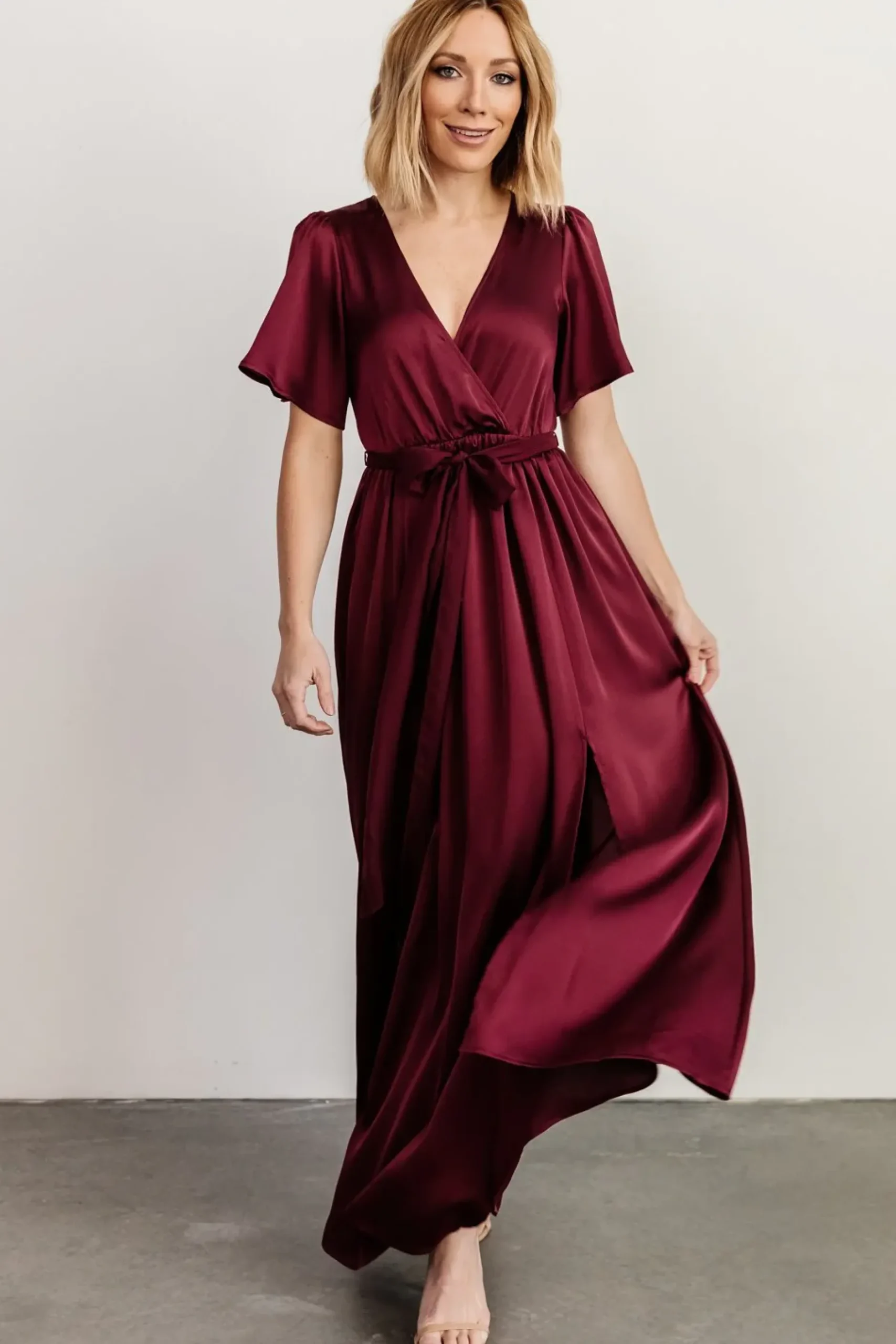 Baltic Born maxi dresses|WEDDING SUITE|Sicily Satin Maxi Dress | Mulberry