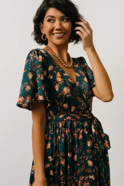 Baltic Born maxi dresses|WEDDING SUITE|Sicily Satin Maxi Dress | Jade Multi Print