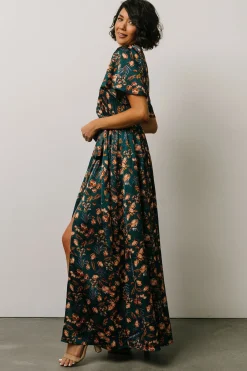 Baltic Born maxi dresses|WEDDING SUITE|Sicily Satin Maxi Dress | Jade Multi Print