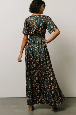 Baltic Born maxi dresses|WEDDING SUITE|Sicily Satin Maxi Dress | Jade Multi Print