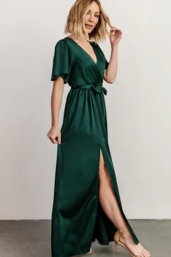 Baltic Born maxi dresses|WEDDING SUITE|Sicily Satin Maxi Dress | Emerald