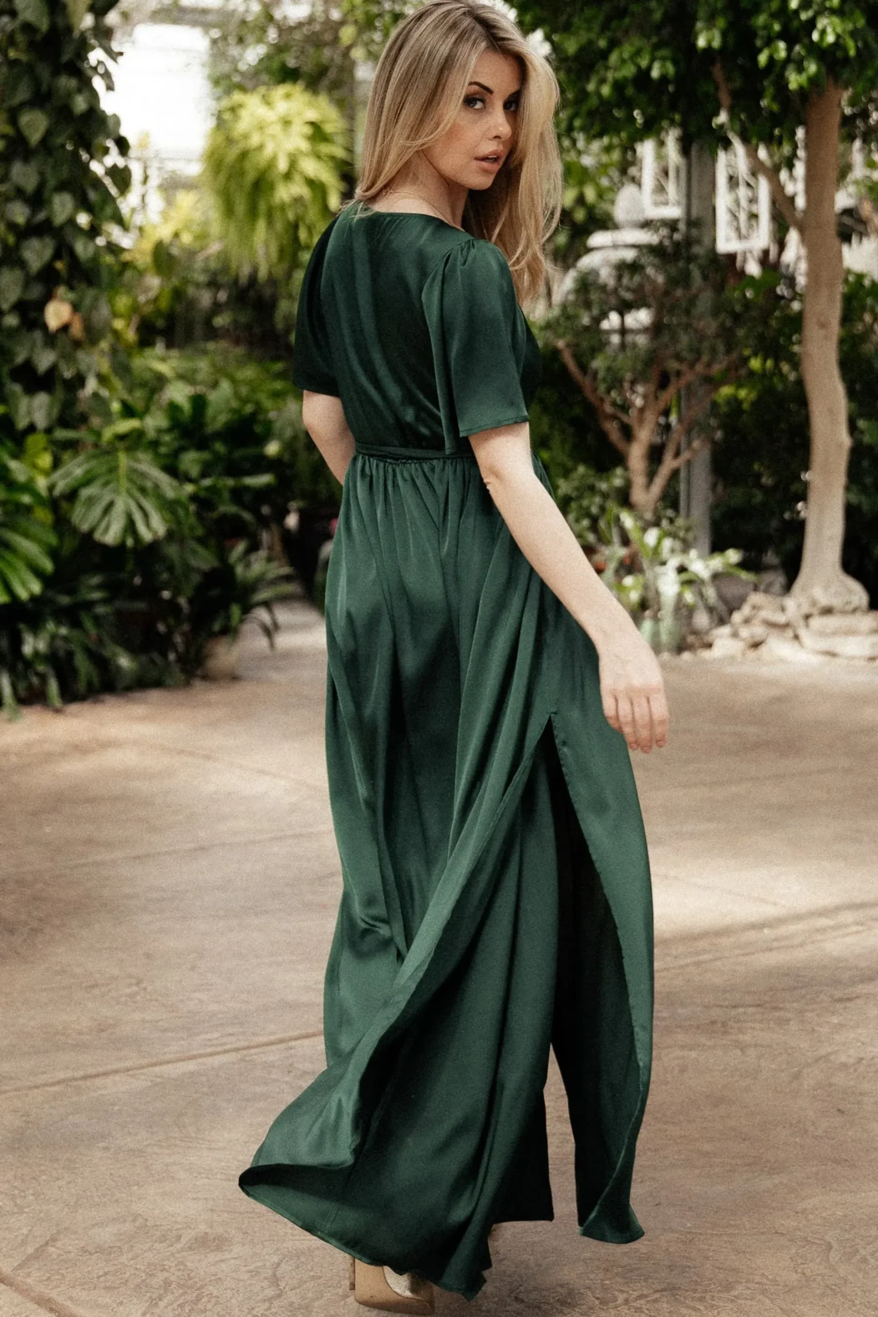 Baltic Born maxi dresses|WEDDING SUITE|Sicily Satin Maxi Dress | Emerald