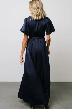 Baltic Born maxi dresses|WEDDING SUITE|Sicily Satin Maxi Dress | Navy