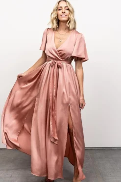 Baltic Born maxi dresses|WEDDING SUITE|Sicily Satin Maxi Dress | Blush