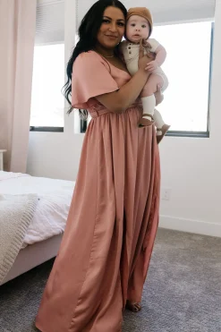 Baltic Born maxi dresses|WEDDING SUITE|Sicily Satin Maxi Dress | Blush