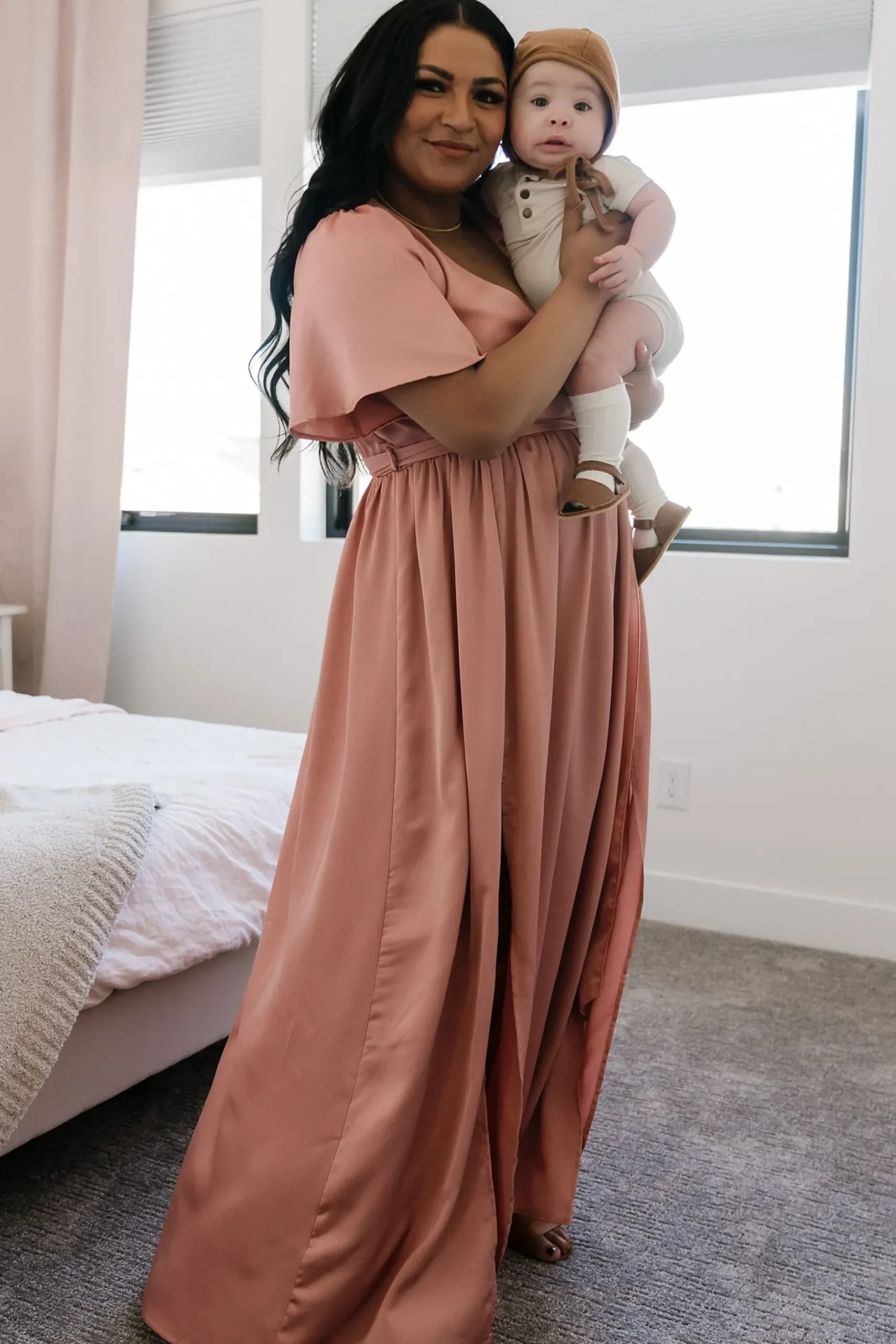 Baltic Born maxi dresses|WEDDING SUITE|Sicily Satin Maxi Dress | Blush
