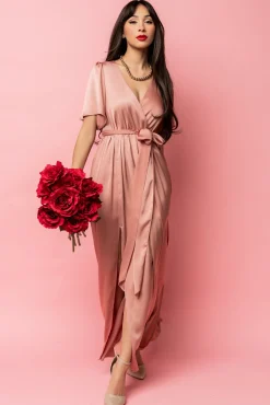 Baltic Born maxi dresses|WEDDING SUITE|Sicily Satin Maxi Dress | Blush