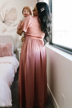 Baltic Born maxi dresses|WEDDING SUITE|Sicily Satin Maxi Dress | Blush