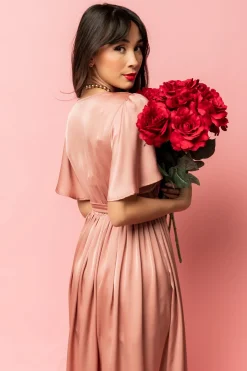 Baltic Born maxi dresses|WEDDING SUITE|Sicily Satin Maxi Dress | Blush