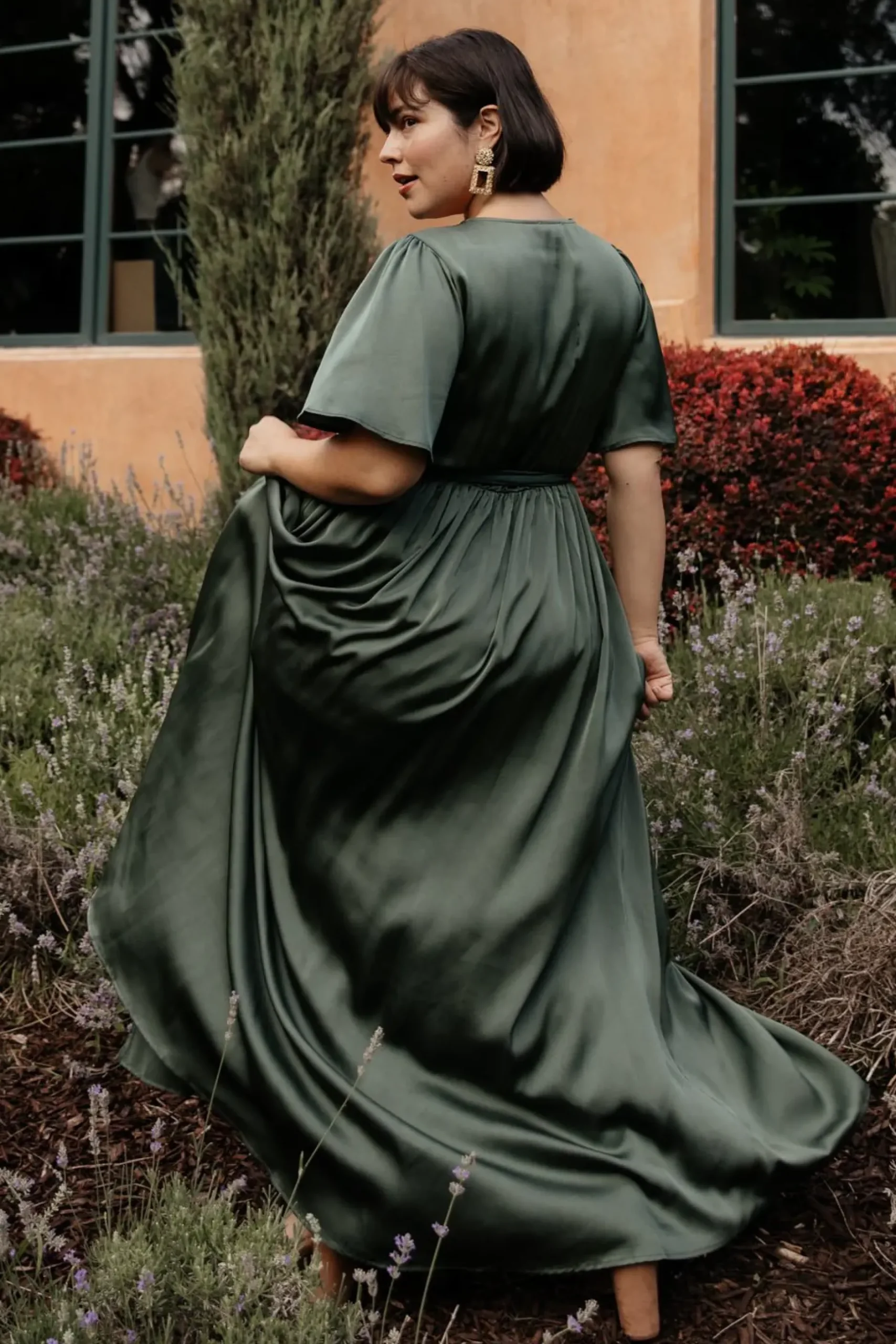 Baltic Born maxi dresses|WEDDING SUITE|Sicily Satin Maxi Dress | Dusty Green
