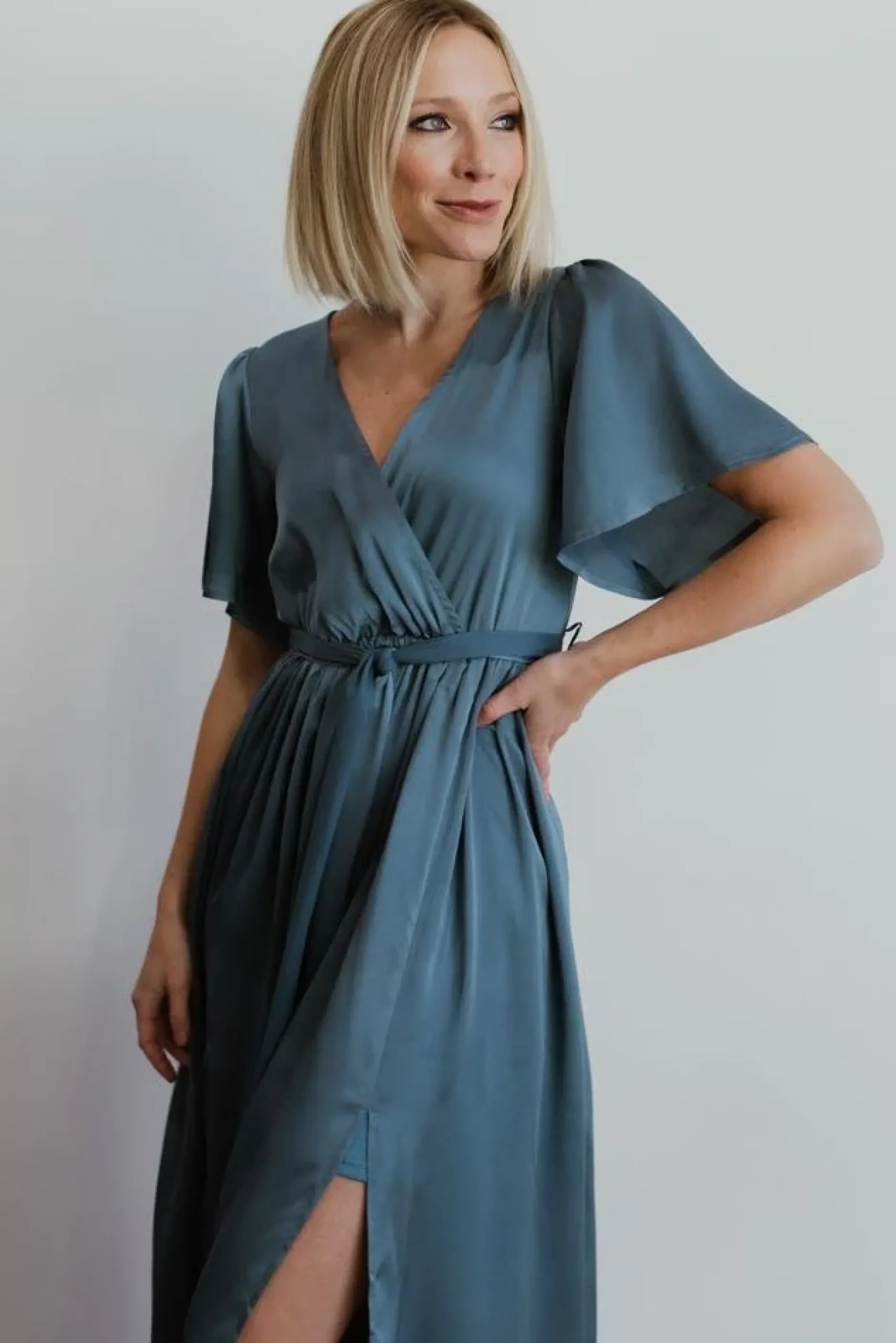 Baltic Born maxi dresses|WEDDING SUITE|Sicily Satin Maxi Dress | Blue